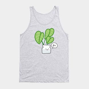 Silver Pothos Saying Yo Tank Top